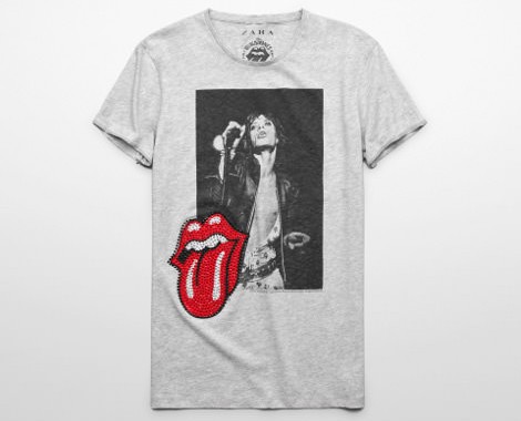 t-shirt Mick Jagger Rolling Stones par Zara