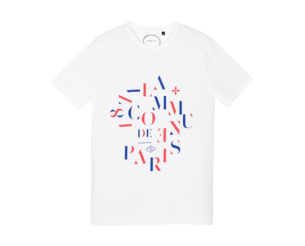 t-shirt commune de paris homme