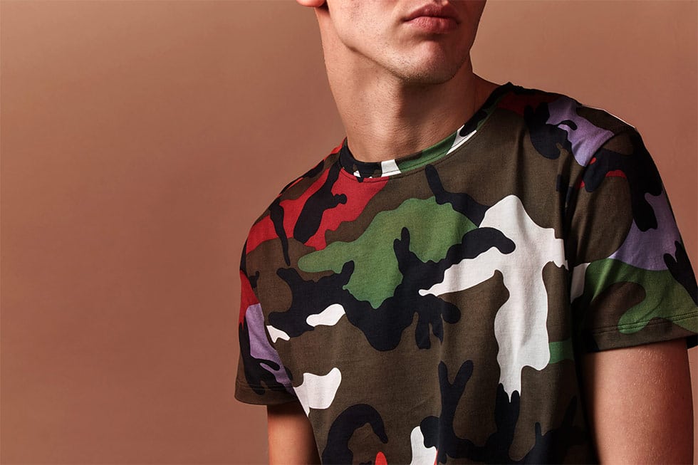 T-shirt camouflage Valentino