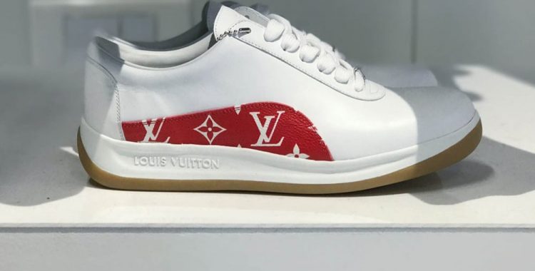 sneakers en cuir Supreme Louis Vuitton